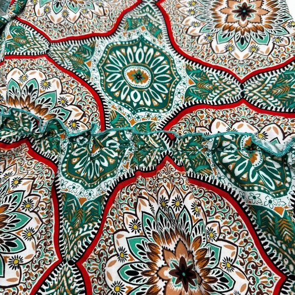 RUSTTYDUSTTY Women's 3XL Long Floral Kimono Robe Swimwear Cover Up Resort Boho - Picture 4 of 11